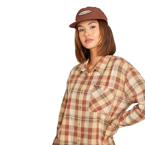 Volcom Women's Plaid to Meet U Long Sleeve Flannel Shirt4