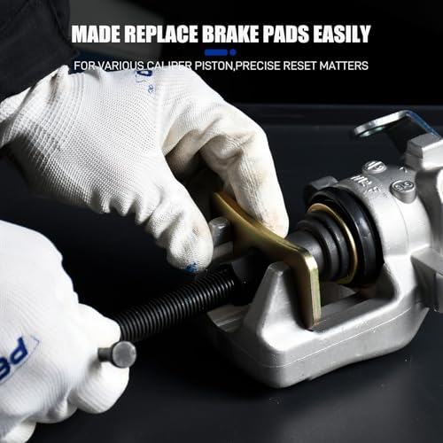 Image of 26pc Brake Caliper Wind Back Tool, Color-zinc Plated Brake Caliper Compression Tool Set with 18 Disc Adapters, 4 Handers for Brake Pad Replacement, High Strength Storage Box