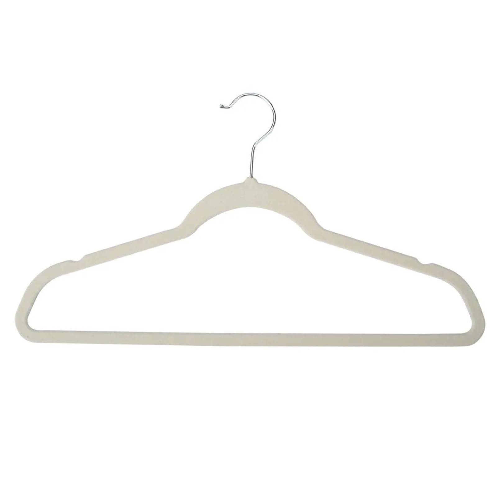 Perchas para Trajes Percha de Terciopelo Antideslizante 45/35/30 cm, con Gancho y Flocado, Ideal for Tiendas Ropa, Abrigos sin Rastro(White 1,Adult 45CM 10pc)