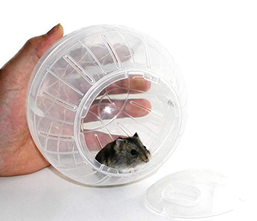 Fituenly Hamster Exercise Ball 10cm Transparent Hamster Ball Pet Rodent Running Wheel Cute Jogging Balls Toys for Gerbil Rat Mice