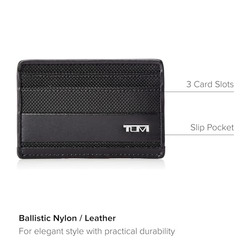 Image of TUMI - Alpha Slim Card Case - Slim Billfold Wallet for Travel - Slip Pocket Wallet - Small Wallet - 2.8 inch X 4.1 inch X 0.2 inch - Black