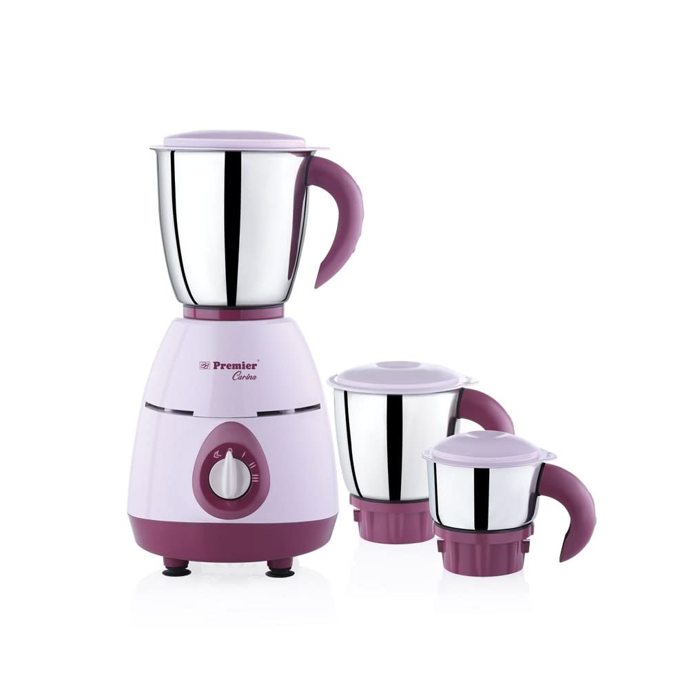 Premier Carina 500W Mixer Grinder - Pink | 3 Stainless Steel Multipurpose Jars | ABS Body | Overload safety feature | Heavy Duty Motor | 5 Years Motor Warranty | 1.5 Thickness Multifunctional Blade-image-41