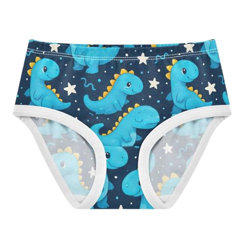 Joisal Cute Blue Cartoon Dinosaurs Toddler Girls Underwear 2t Cotton Panties for Girl Print Briefs Undies Kids