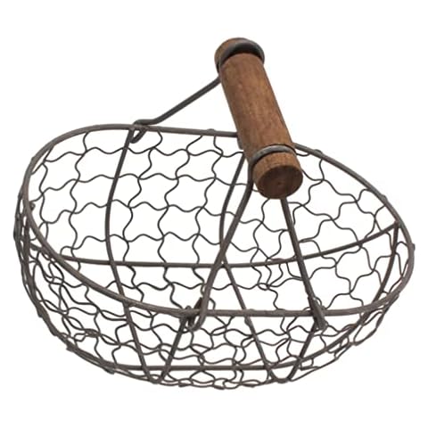 Ciieeo Vintage Wire Egg and Fruit Basket Cover