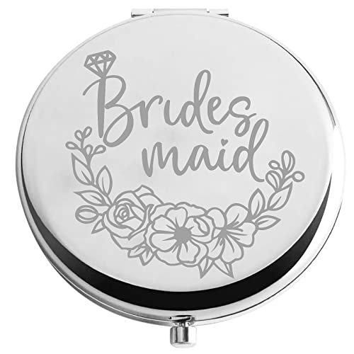 Zuo Bao Regalo de novia para dama de honor, espejo de dama de honor, maquillaje de belleza, plegable, espejo compacto, regalo de dama de honor para ella (dama de honor) Cover