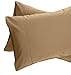 Amazon Brand – Pinzon 400-Thread-Count Hemstitch Egyptian Cotton Pillowcases - Standard, Chestnut (Set of 2)