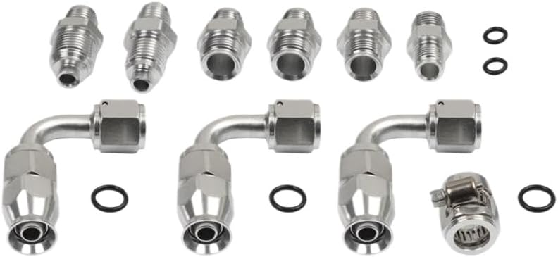 6AN Power Steering Hose Kit Compatible With C10 LS Swap Connects GM Type 2