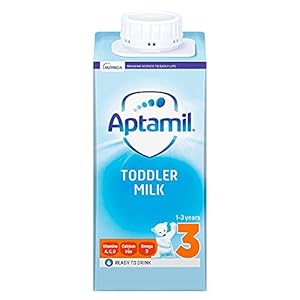 Aptamil 3 Toddler Baby Milk Ready to Use Liquid Formula, 1-3 Years, 200ml (Pack of 15)