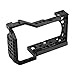 Aluminum Alloy Camera Cage Rig with Cold Shoe Mount ARRI Locating Hole 1/4 3/8 Threaded Holes Replacement for A6000/A6100/A6300/A6400/A6500 Cameras