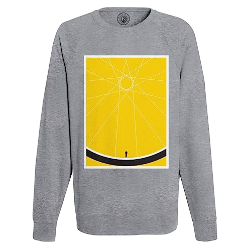 Sweat Shirt Homme Vélo et Roue Cycliste Jaune - Fabulous