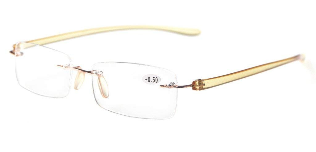 Eyekepper Readers Small Lenes Rimless Reading Glasses Men Women