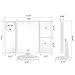 Magicfly Vanity Mirror Lighted Makeup Mirror 10X 3X 2X 1X Magnifying Mirror with 21 LED Lights, Trifold Mirror with Touch Screen, Adjustable Brightness & Stand, Dual Power Supply Mode, White