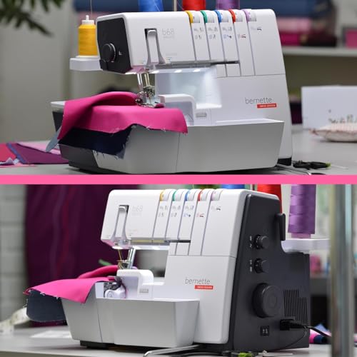 Bernette B68 Airlock Serger Easy Air Threading, Overlock/Coverstitch Combo Machine With Free 6 Pcs Overlock Foot Kit & 7 Pcs Coverstitch Foot Kit thumb #4