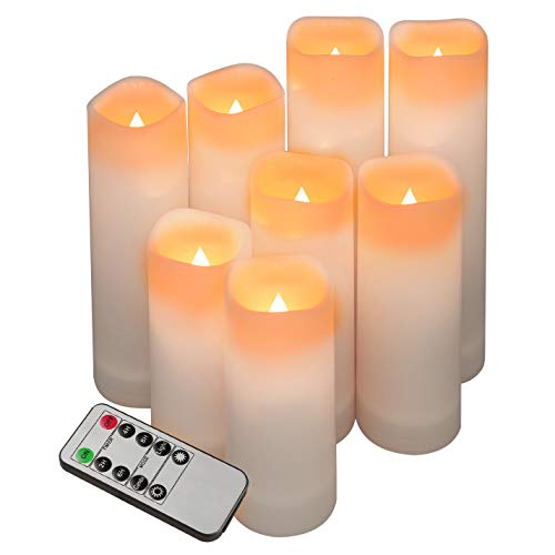 pensar Flameless Candles Waterproof Outdoor Indoor Led Candles Set of 8(H 4