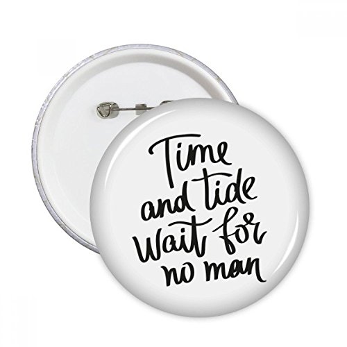 Badge rond de qualité supérieure avec citation pour homme - Set de 5 pins vêtement S