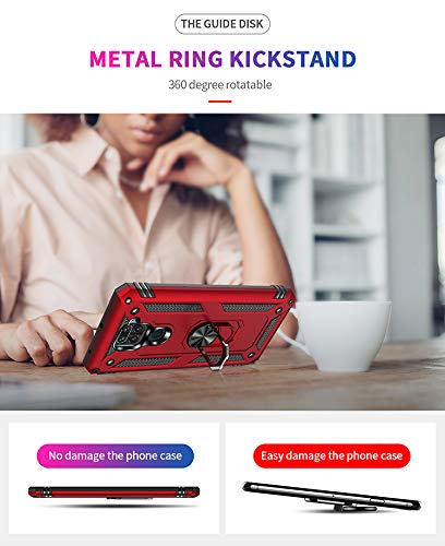 SORAKA Cover Robusta Per Xiaomi Redmi Note 13 4G: Custodia Antiurto Con Anello Metallico E Supporto Magnetico Per Auto