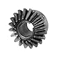 sourcing map 2Stk Kegelrad 2M 20 Zähne 15mm Welle Loch 1:1 Kegelförmig Kegelrad Ritzel 45# Stahl 2 Modul 90° Lenkgetriebe für Hardware Mechanische Drehung mit 5mm Stichstraße