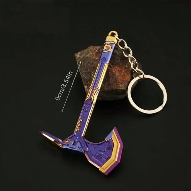 VALORANT - Miniature Neo Frontier Axe Keychain - Purple & Gold