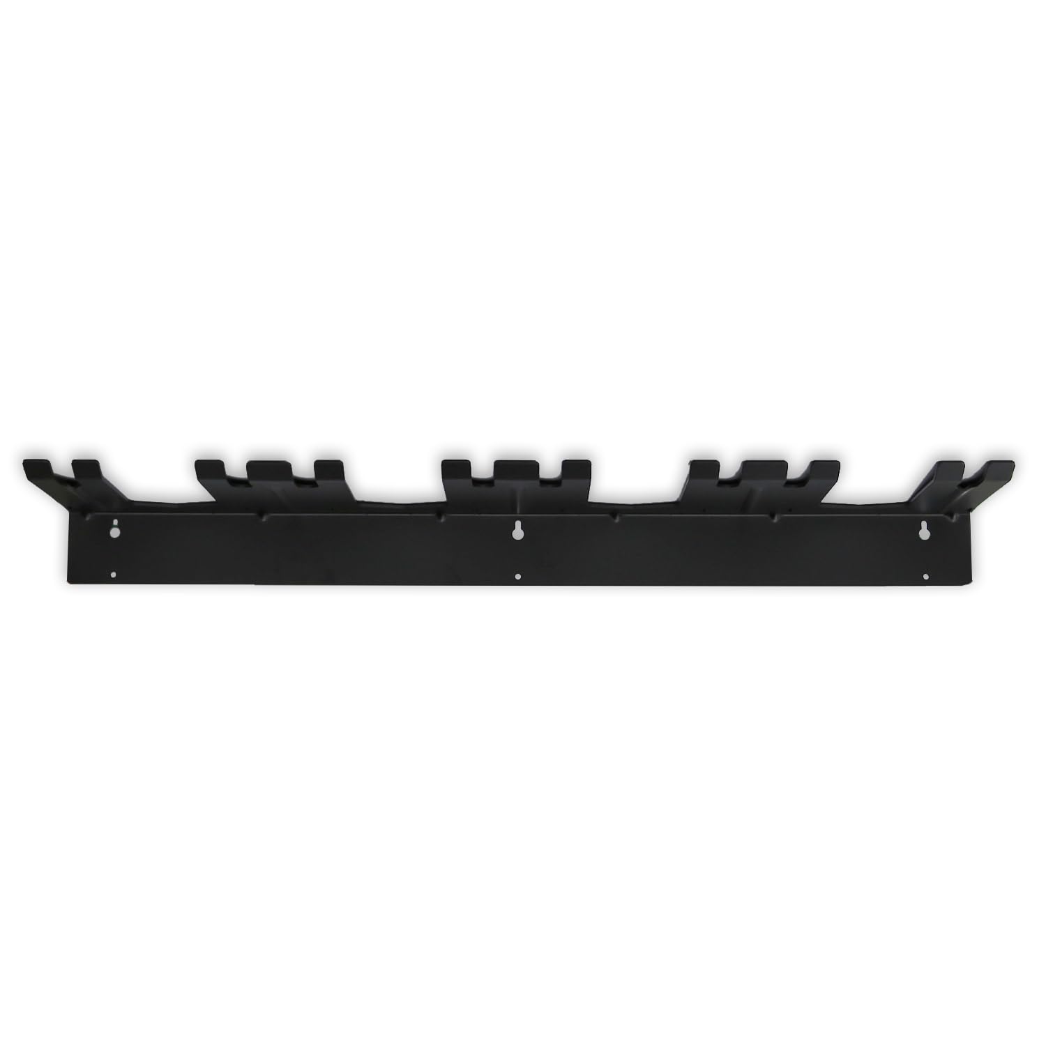 TRAPAWAY Wall Rack | Holds 4 pair of Skis or Snowboard by Bindings | Garage Organizer for Yard Tools, Gear & Equipment | Aluminum | No Moving Parts to break or pinch | Made in the USA (Black Quad)