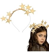 JONKY Star Headband Gold Headpiece Stars Hair Band Pentagram Head Bands Holiday Party Hair Access...
