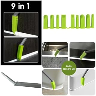 TorSor Silicone Caulking Tools Caulk Silicone Sealant Finishing Tool with 9 Rubber Tips Spreader Spatulas Applicator for Tight Spaces Kitchen Window Sink Tile Grout Windshield Adhesive Glass Glue