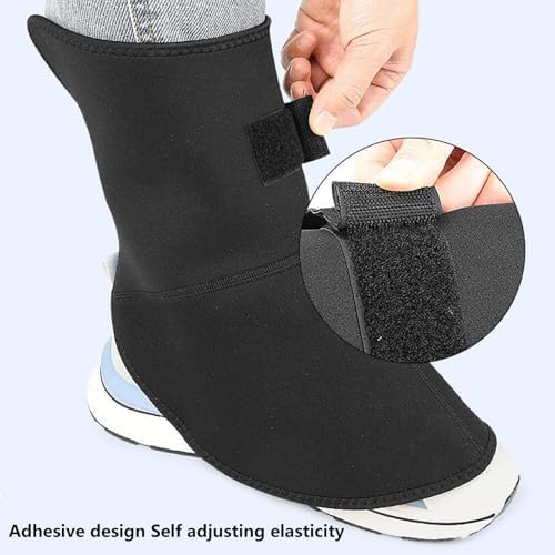 Cubiertas para zapatillas de ciclismo, 1 par, protector de tobillo abrigado y cortavientos, para invierno, esquí, senderismo, caminata, escalada, mochilero y motociclismo al aire libre miniatura 7