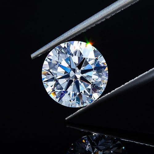 0.2-10 Carats Moissanite Loose Gemstone, Round Cut, D Color VVS1 Clarity, with GRA Certificate.2