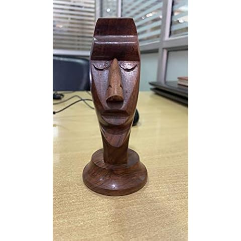 storeindya Wooden Spectacle Eyeglass Glasses Holder - Spec Display Stand Holder for Him and Her Office and Home Decor (Face) Cover