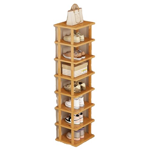 Étagère à chaussures en bambou au design moderne et structure pliable à 8 niveaux - 2