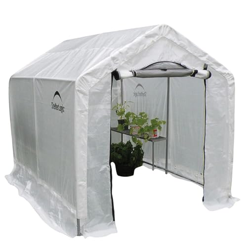 ShelterLogic 6' x 8' x 6.5' GrowIT Greenhouse Peak Roof Style Backyard Grow...