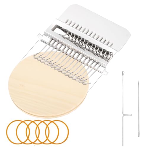 Knit Patch Kit - PatchMaker 2.0 Kit Mini Darning Loom Sewing Craft Supplies Knitting Kit for Beginners Patchwork Weaving Tool Set for Quickly Sewing Repair on Jeans Socks and Clothes (14 Hooks)