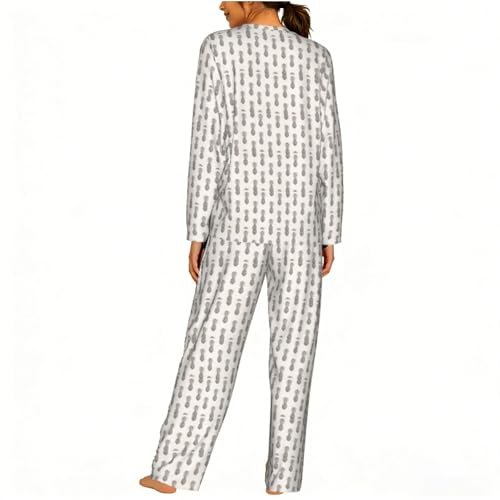 Ensemble de pyjama assorti ananas doux avec taille élastique - 2