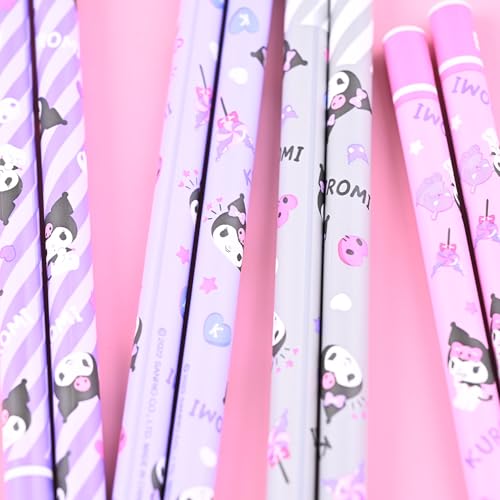 Set de 8 lápices kawaii con estuche plástico claro miniatura 6