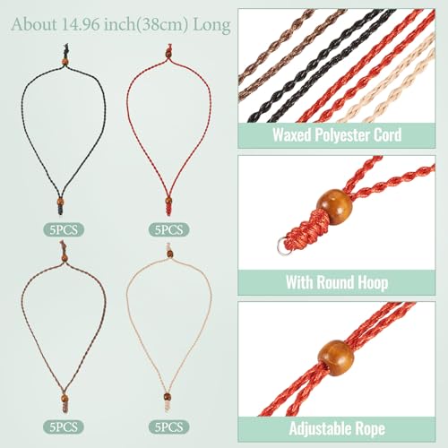 Cordon réglable en polyester ciré de qualité supérieure pour création bijoux