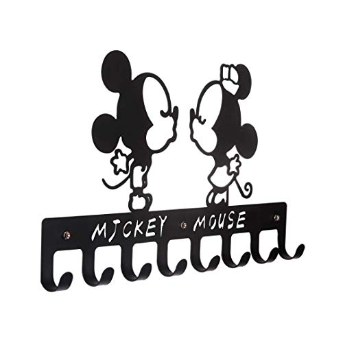8-Hook Rack | Metal Wall Mounted Coat Rack | Key Holder for Wall
