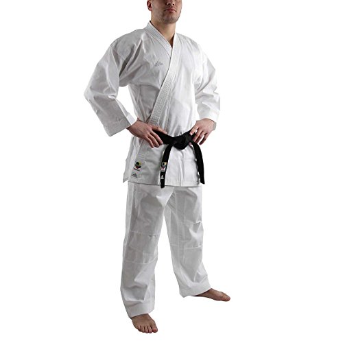 Adidas K220KF Kumite Fighter Gi Kimono de karate, blanco, 185 cm