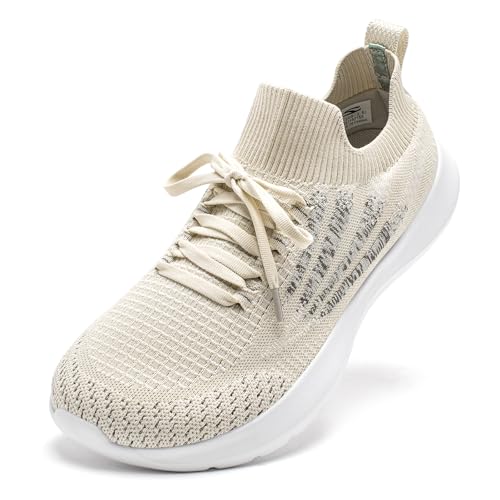HOBIBEAR Womens Wide Slip On Walking Shoes Mens Comfortable Lightweight Sneakers