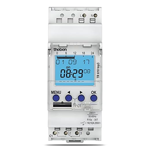 Theben 6100130 TR 610 top3 - digital timer med veckoschema - timerbrytare digital - 1 kanal - App-programmering möjlig