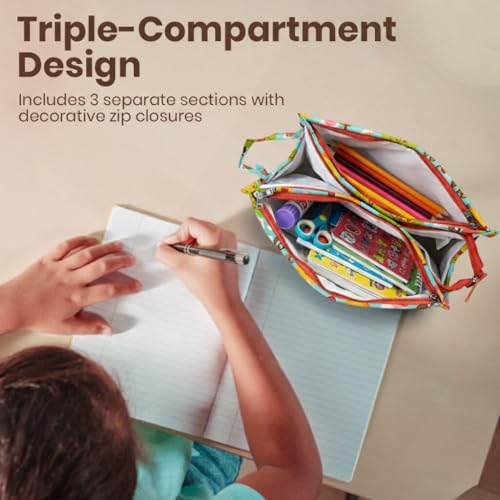 Image of 3 Zip Toileteries Organizer | Multipurpose All-in-One Compact, Foldable, Durable, Lightweight, Waterproof, Bag | Travel Friendly Pouch Ideal for Medicines & Toiletry (Farm Animal Print)