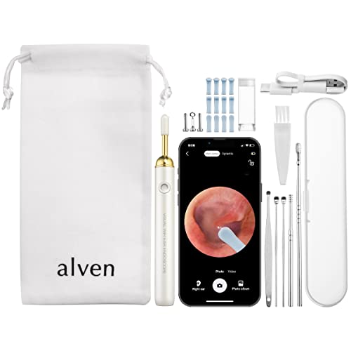 Physician-Tested Ear Wax Removal, 27-Piece Visual Ear Cleaning Kit, Ear Wax Removal Tool Camera, Ear Camera Otoscope With Light For Ios & Android (White) #TOP13