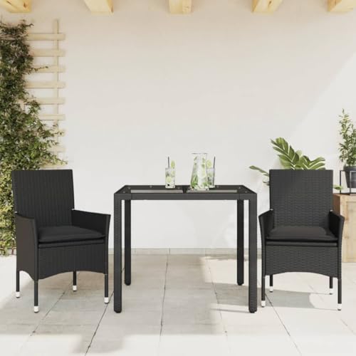vidaXL Ensemble à manger de jardin 3 pcs rotinverre - vue 4