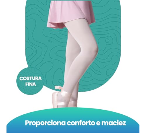Meia Calça Infantil Ballet/Jazz Fio 40 Selene Com Elastano | Rosa | M