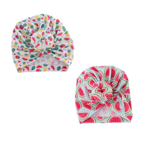 ROMISBABA 2 Piezas Gorro De Bebé Bonnets para Bebés Gorras De Sombreros De Niñas Envolturas para La Cabeza De Niña Turbantes para Sombreros Recién Nacidos Sombrero De