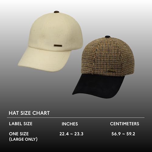Gorra clásica de lana con cuero ajustable unisex miniatura 6