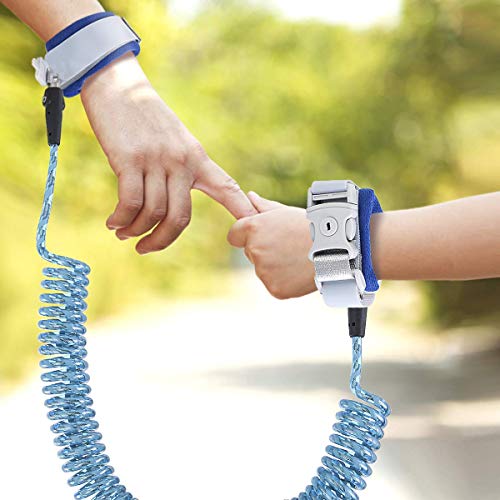 Owlike Toddler Leash Safety Wrist Link For Kids With Reflective Tape Anti Lost Harness For Baby Walking (Blue) #TOP6