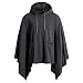 Produktbild QWERD Hoodie Herren Unregelmäßig Kapuzenponcho Casual Cape mit Kapuze Poncho für Männer Mens Schwarz Grau Lose Fledermaus Ärmel Mit Kapuze Poncho Cape Hipster Oversize Mantel Jacke Herbst Winter