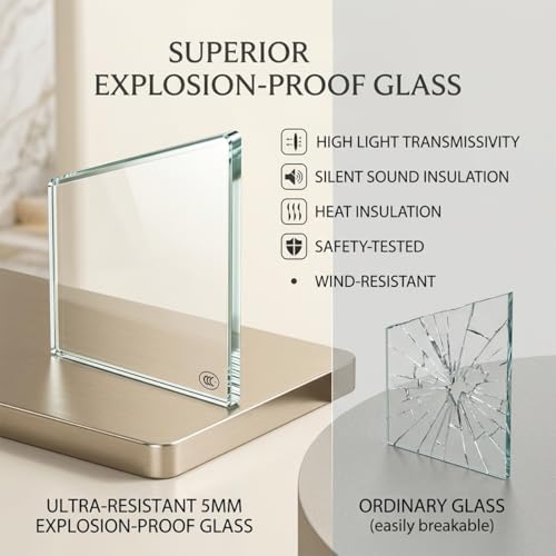 Ventana corrediza de aluminio de 50,8 x 30,5 cm con cerradura para seguridad en sótano 6