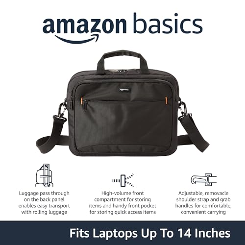 Image of Amazon Basics Laptop Carrying Case, Black