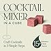LUXE Mixology Cosmopolitan Martini Cocktail Mixer Cube - Craft Cocktail Mixer for Cosmo Martini's - Just add Vodka, or Make a Mocktail - Kosher - All Natural - Makes 30 Cocktails - Great Gift Idea