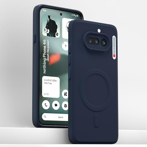 Image of Pikkme Back Cover for Nothing Phone 4a 5G Soft Matte Silicone Mag-Safe Design (Mag-Safe Not Support) Camera Protection | Slim Fit Bumper Cover (Blue)